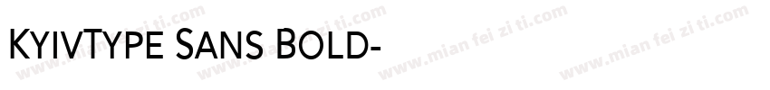 KyivType Sans Bold字体转换
